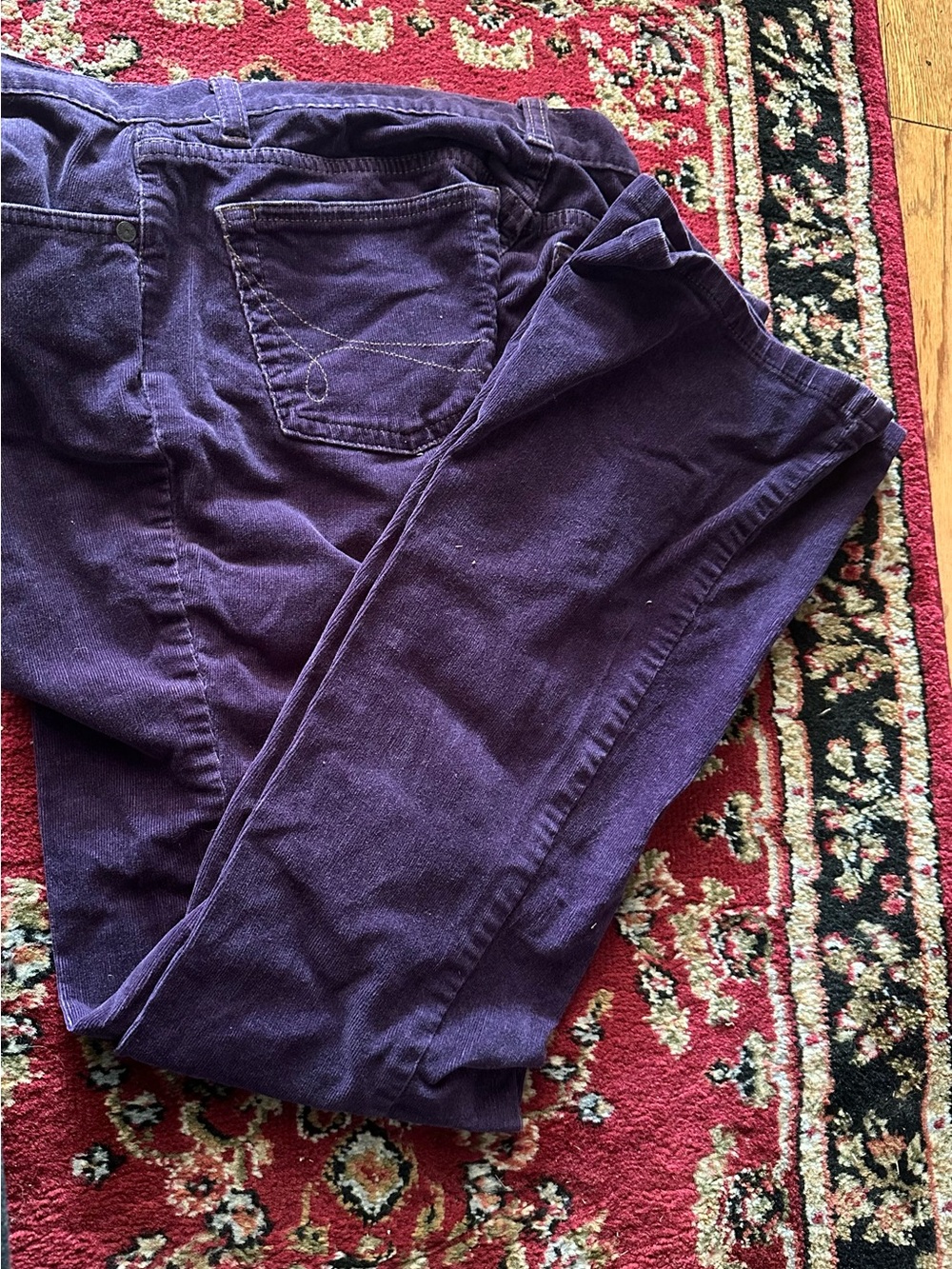 Calvin Klein Flare Corduroy Jeans in Deep Purple